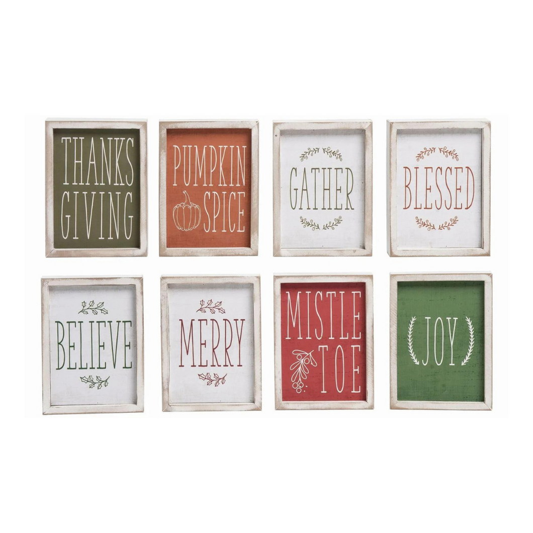 Reversible Holiday Signs