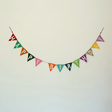 Load image into Gallery viewer, 90" Felt Happy Birthday Garland