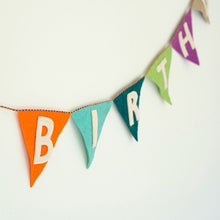 Load image into Gallery viewer, 90" Felt Happy Birthday Garland