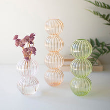 Load image into Gallery viewer, Fluted Glass Stacking Ball Vase
