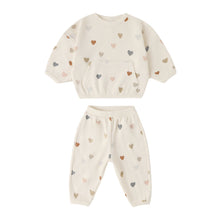 Load image into Gallery viewer, Waffle Sweater Set - Confetti Hearts