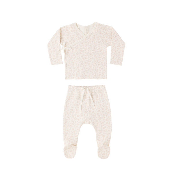 Wrap Top + Footed Pant Set (2 styles)