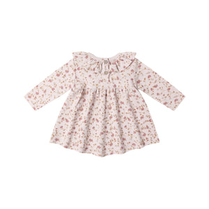 Ruffle Collar Jersey Dress