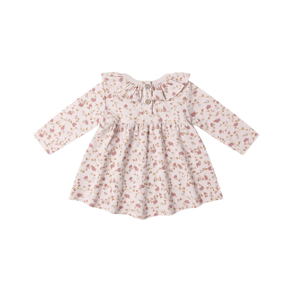 Ruffle Collar Jersey Dress