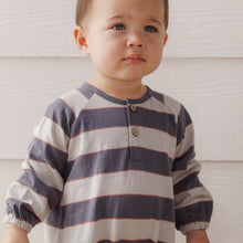 Load image into Gallery viewer, Henley Jumpsuit - Sage Stripe