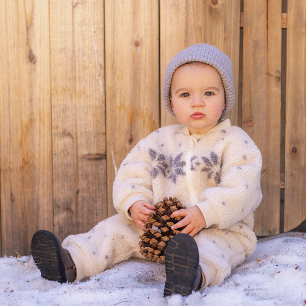 Shearling Baby Jumpsuit - Fair Isle