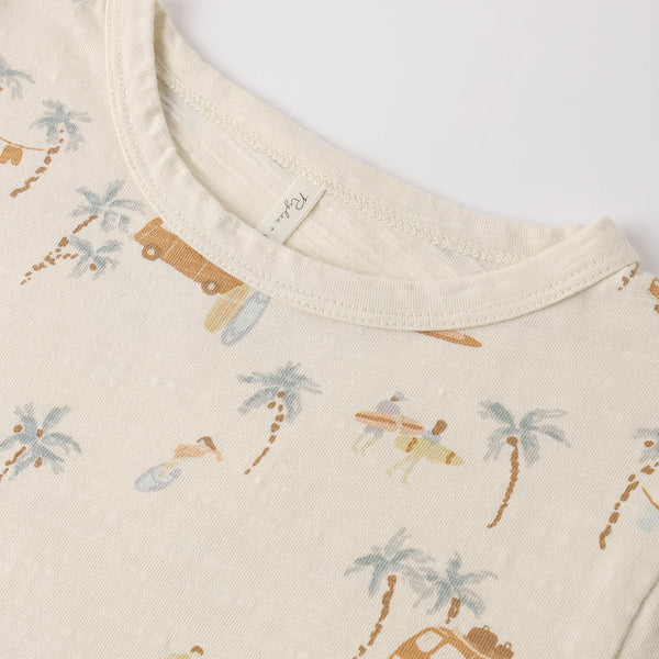 Relaxed Bubble Romper - Surf Town