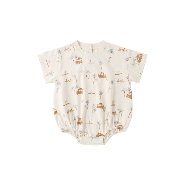Relaxed Bubble Romper - Surf Town