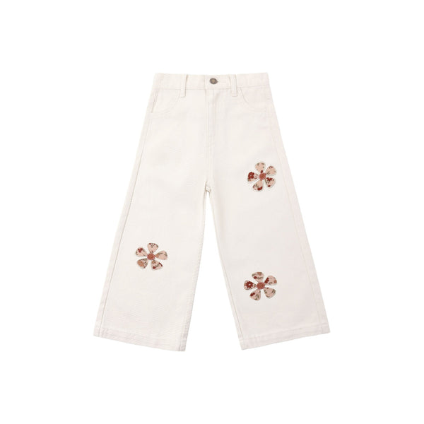 Straight Leg Pant - Daisy Patches