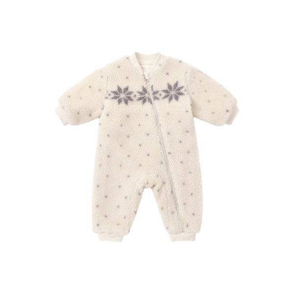 Shearling Baby Jumpsuit - Fair Isle