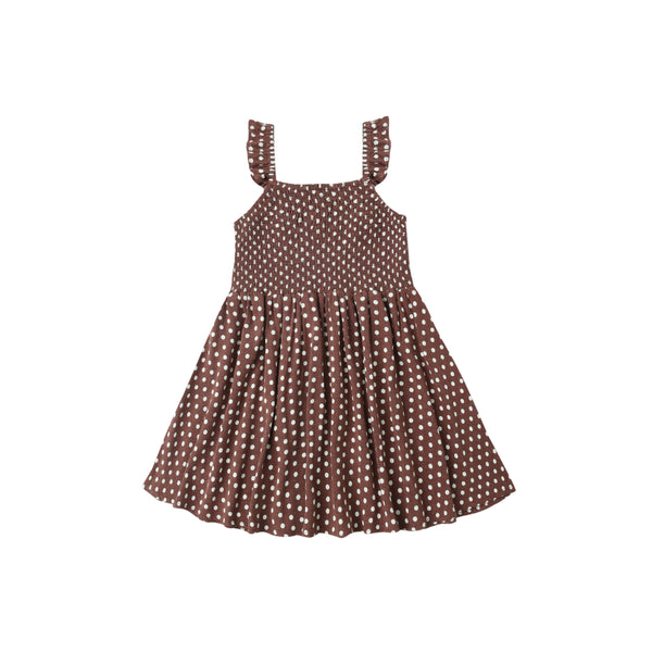 Lainey Dress - Chocolate Polka Dot