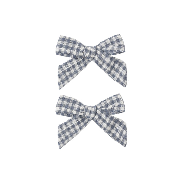 Bows (set of 2) - marine gingham