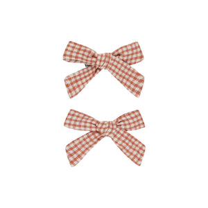 Gingham Bow Set