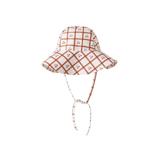 Floppy Swim Hat - Cherry Check
