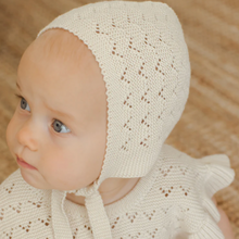 Load image into Gallery viewer, Pointelle Knit Bonnet