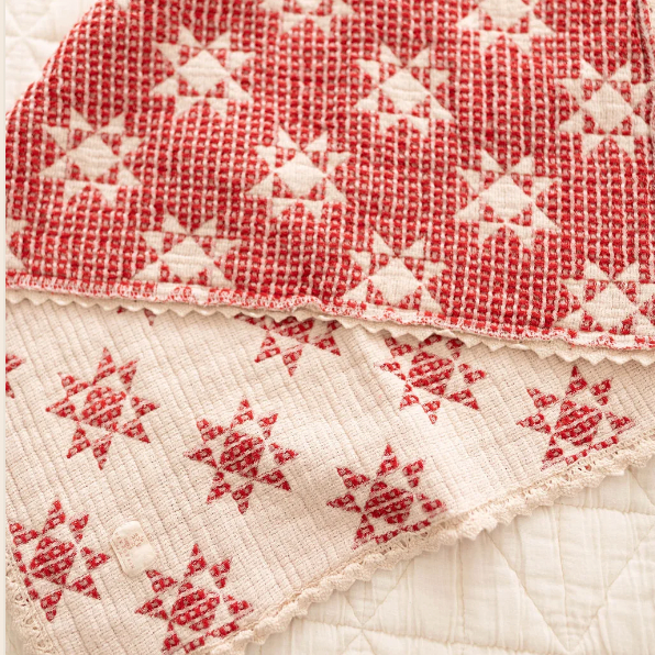 Patchwork Blanket - Star Quilt Ruby