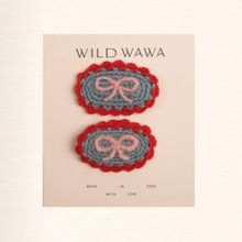Load image into Gallery viewer, Crochet Clip Set - Denim Darling