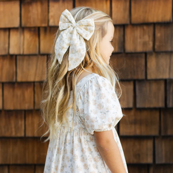 Oversized Bow Yellow Floral