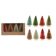 Load image into Gallery viewer, Multi-Colored Bottle Brush Trees (set of 8)
