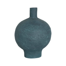 Load image into Gallery viewer, Blue Paper Mache Vase
