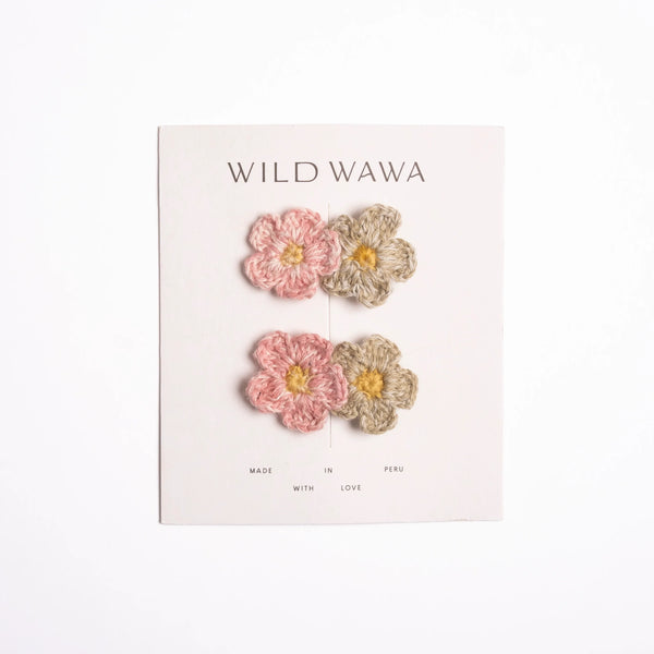 Crochet Clip Set - Meadow Bloom