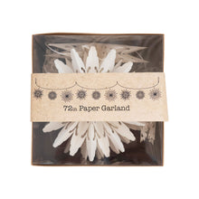 Load image into Gallery viewer, 72"L Snowflake Garland in Kraft Box, White