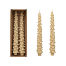 Load image into Gallery viewer, Unscented Tree Shaped Taper Candles, Set of 2