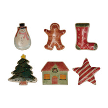 Load image into Gallery viewer, Hand-Painted Stoneware Holiday Shaped Dish, 6 Styles