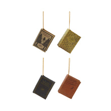Load image into Gallery viewer, 3-3/4"L MDF &amp; Fabric Book Ornament, Multi Color, 4 Styles