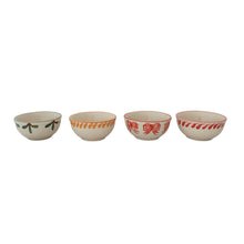 Load image into Gallery viewer, Hand-Painted Stoneware Bowl with Holiday Image Inside, 4 Styles 