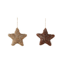 Load image into Gallery viewer, Grass Star Ornament with Glitter, 2 Colors