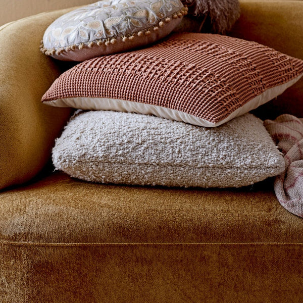20" Ivory Boucle Pillow