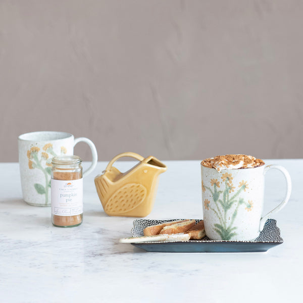 12oz Hand-Painted Botanical Mug