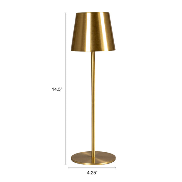 Gold LED Table Lamp w/ Touch Sensor