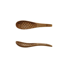 Load image into Gallery viewer, Carved Fish Wood Spoon