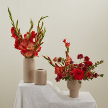 Load image into Gallery viewer, Tan Metal Vases