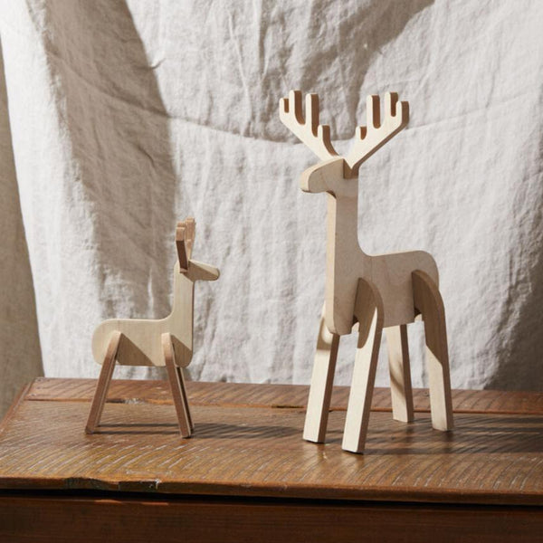 Interlocking Wood Deer