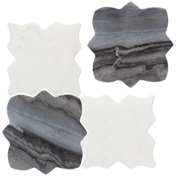 S/4 Tesselate Marble Coasters