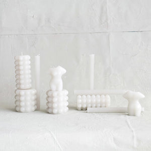 Hobnail Taper Candle (Unscented)