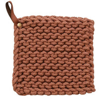 Load image into Gallery viewer, 8" Warm Tone Crocheted Pot Holder