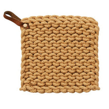 Load image into Gallery viewer, 8" Warm Tone Crocheted Pot Holder