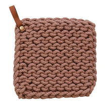 Load image into Gallery viewer, 8" Warm Tone Crocheted Pot Holder