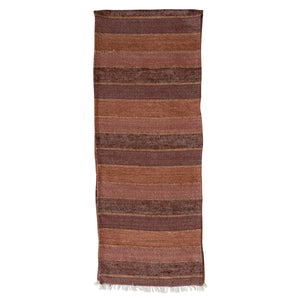 72x14" Rust Woven Striped Runner