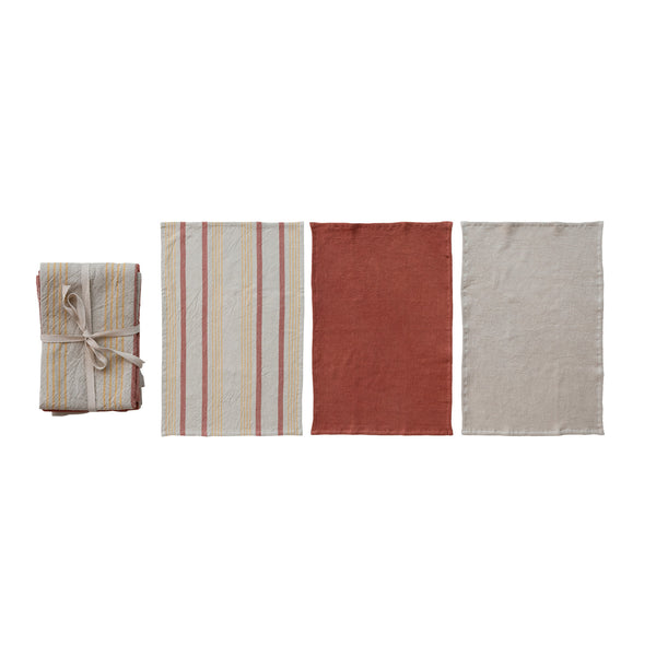 S/3 Cotton Woven/Waffle Tea Towel