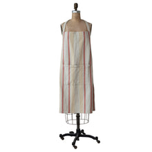 Load image into Gallery viewer, Woven Cotton Striped Apron w/ Pocket