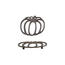 Load image into Gallery viewer, Cast Iron Pumpkin Trivet