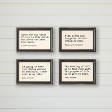 Load image into Gallery viewer, Black Framed Wall Decor w/ Saying