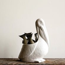 Load image into Gallery viewer, White Ceramic Pelican Planter