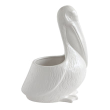 Load image into Gallery viewer, White Ceramic Pelican Planter