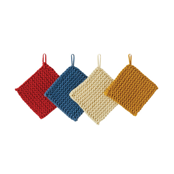 Primary Color Crocheted Pot Holder